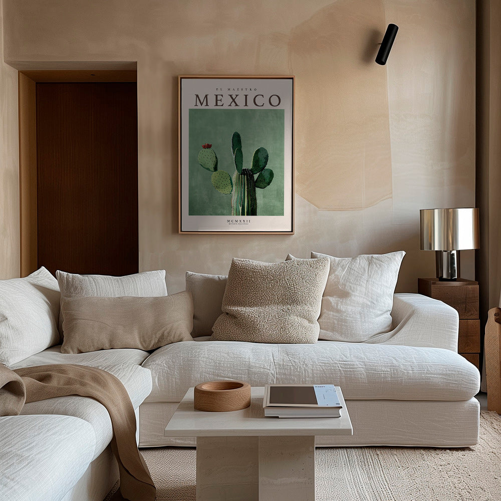 Botanisk poster Mexico med kaktus