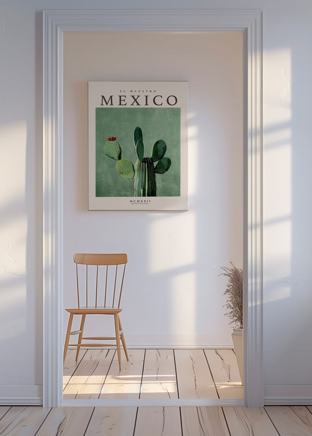 Botanisk poster Mexico med kaktus