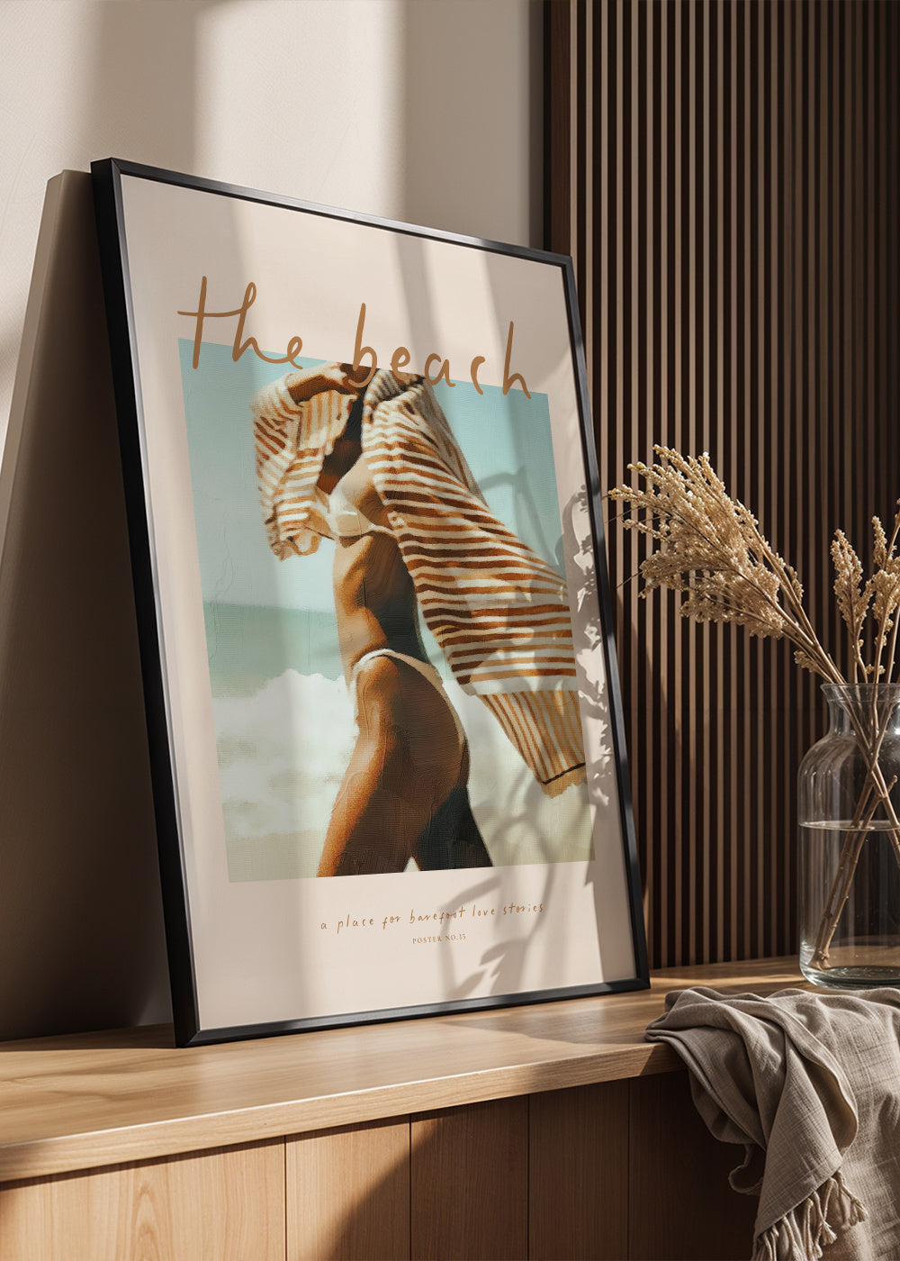 The Beach - Framed poster in an interior