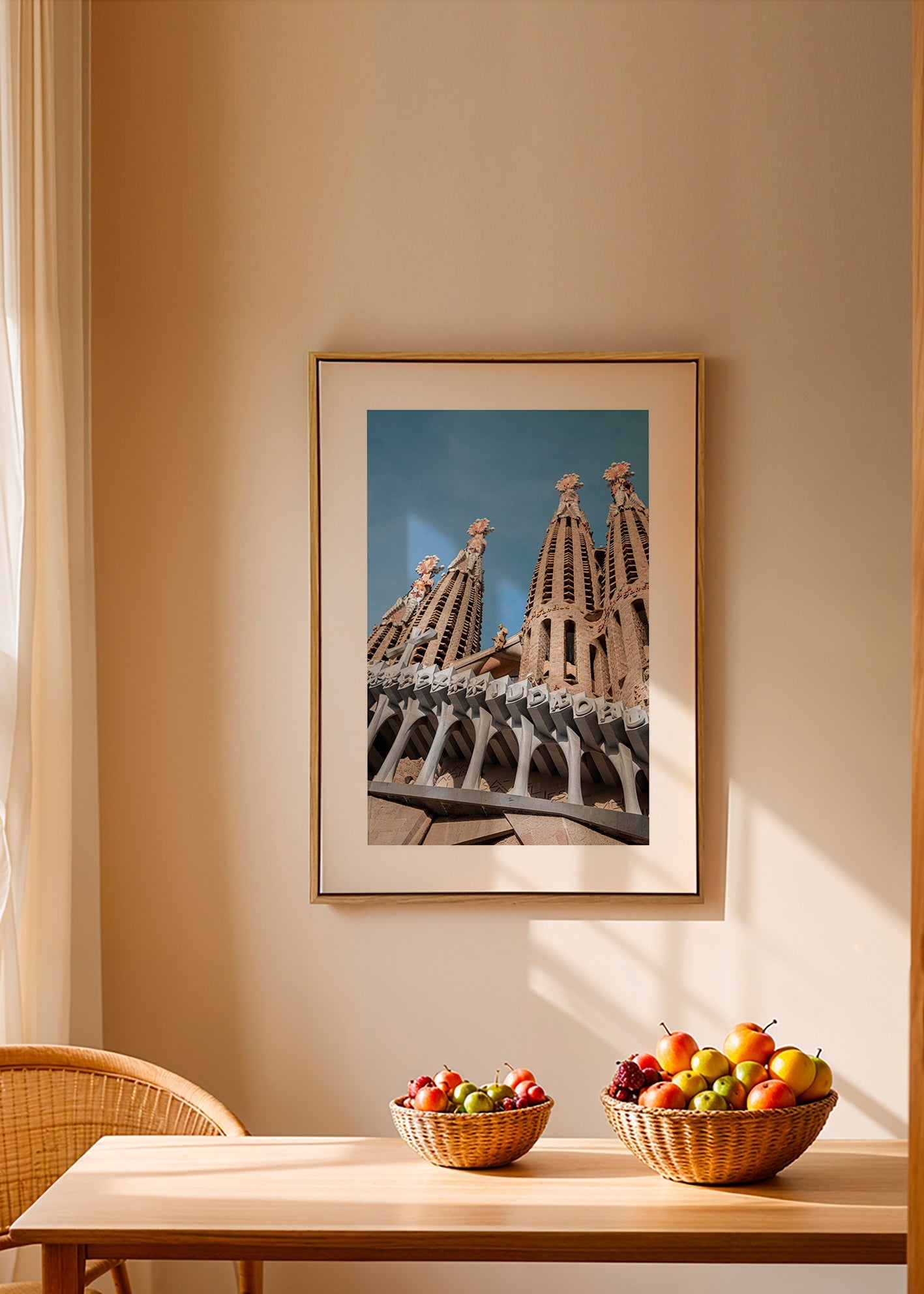 Kökskonst Sagrada Família fasad vertikal