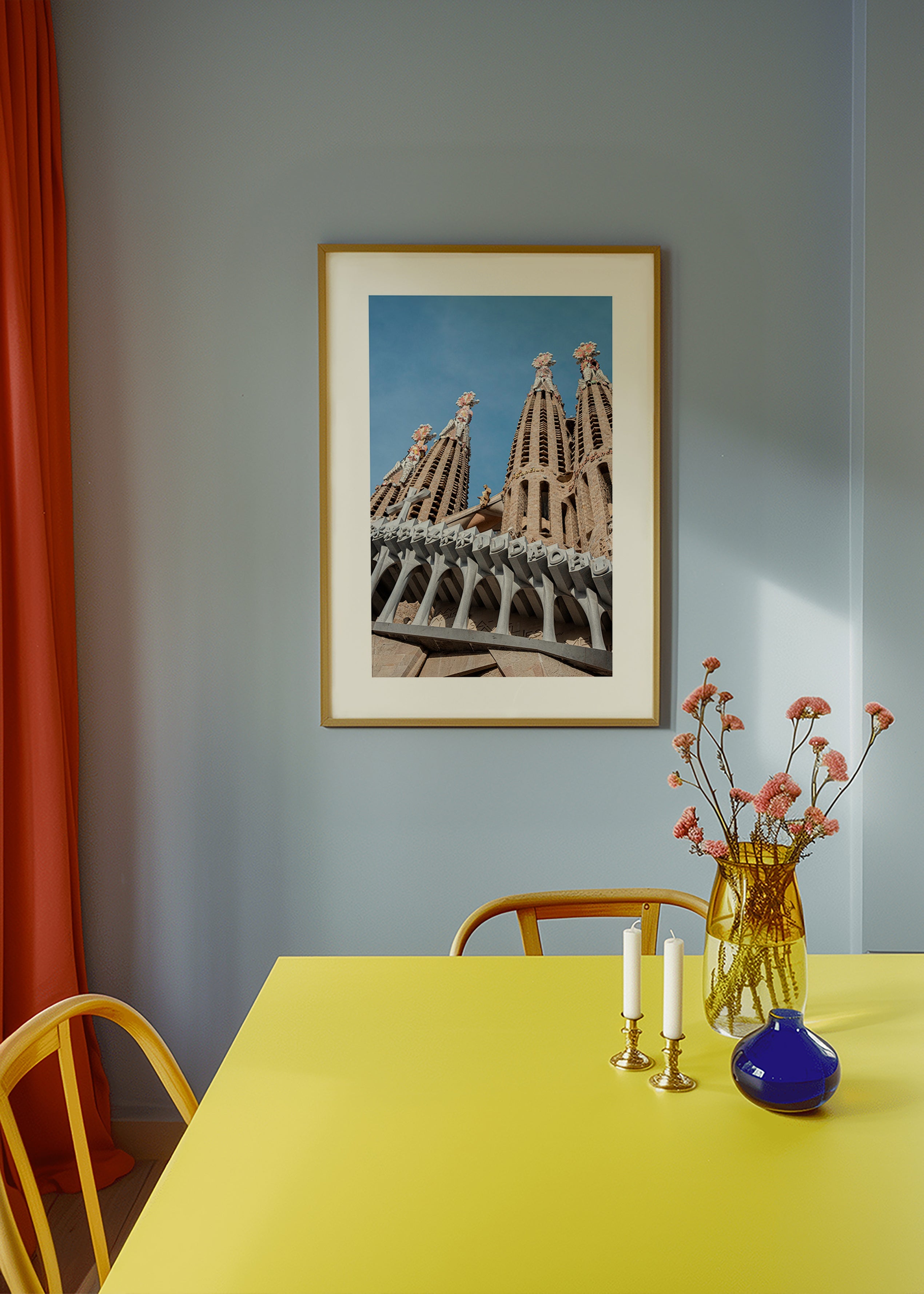 Kökskonst Sagrada Família fasad vertikal