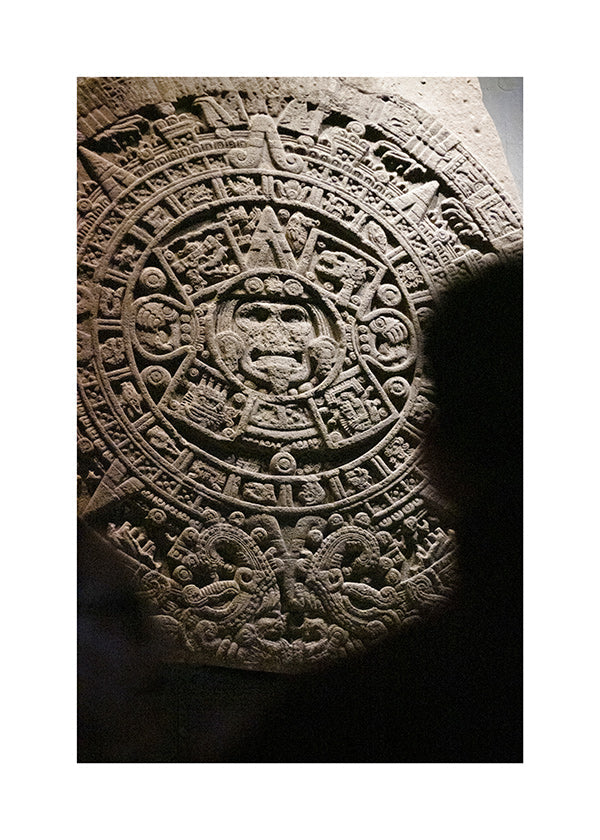 Fotografi av aztekisk kalendersten