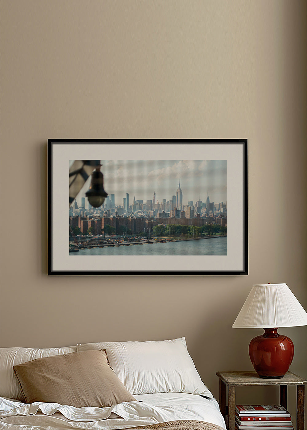 Stadskonst Manhattan fönster skyline