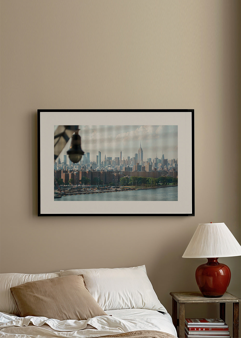 Stadskonst Manhattan fönster skyline
