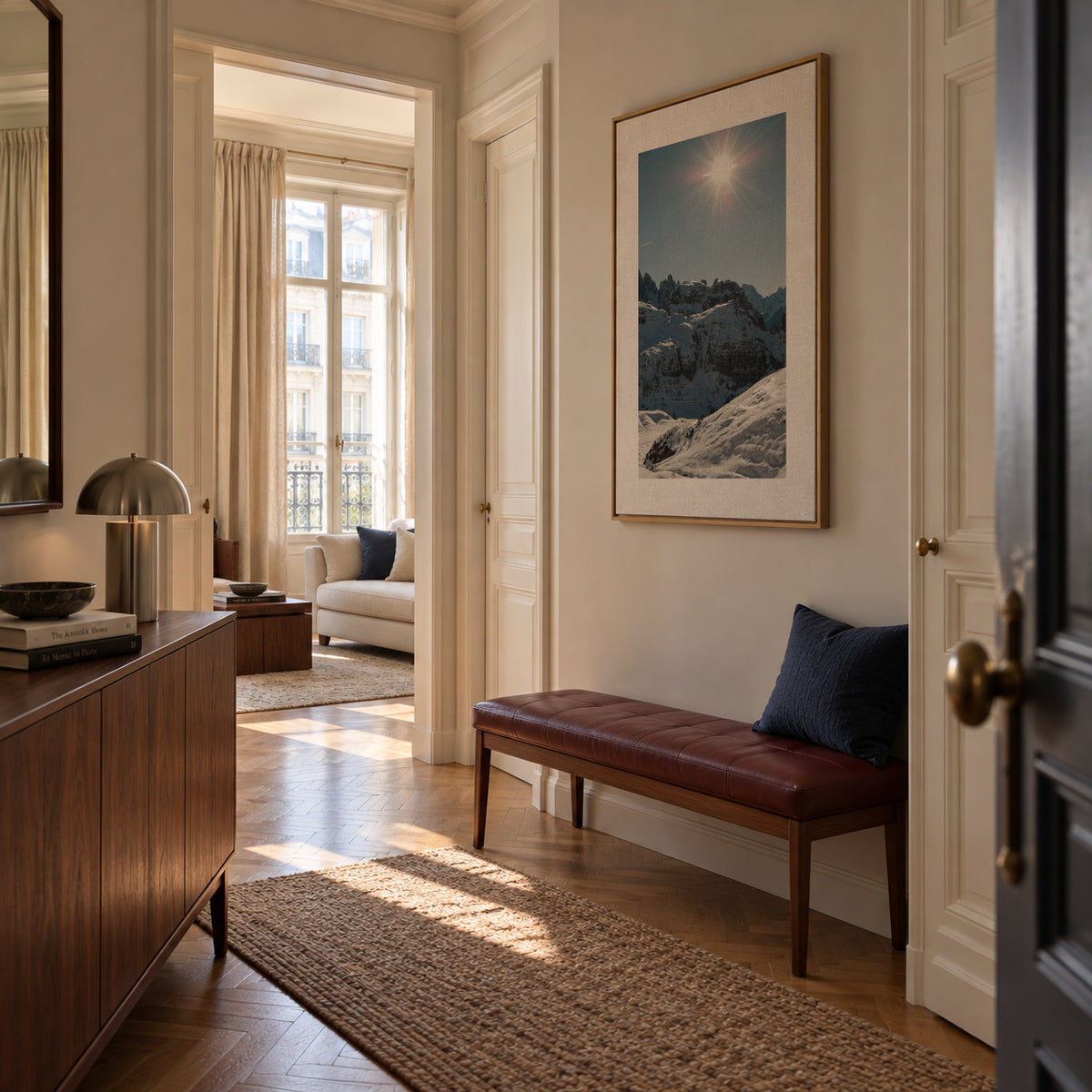 Winter Light - Framed canvas in an interior