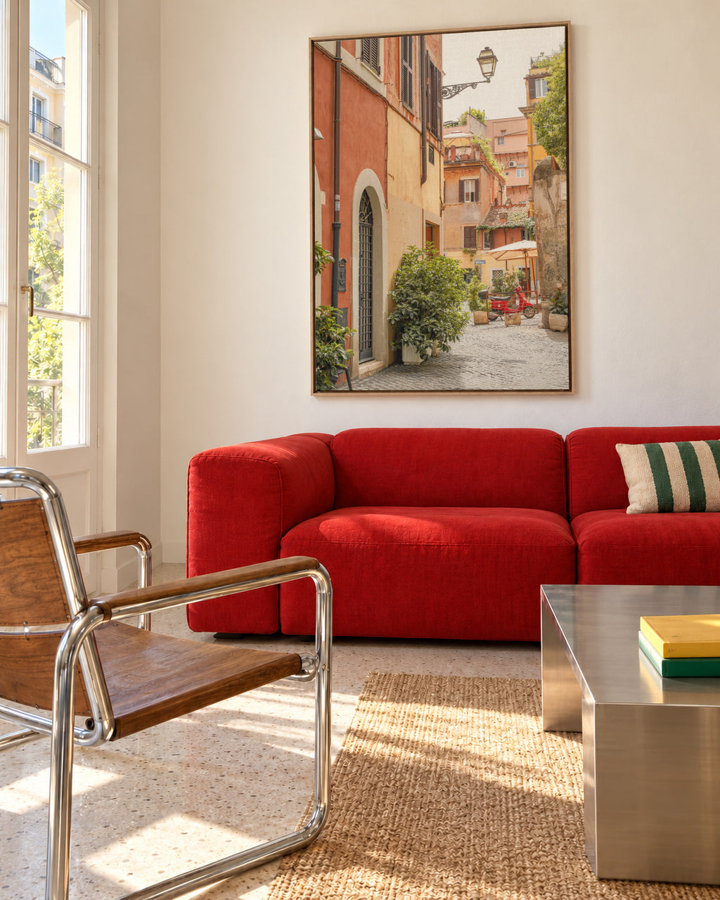 Trastevere - Framed canvas in an interior