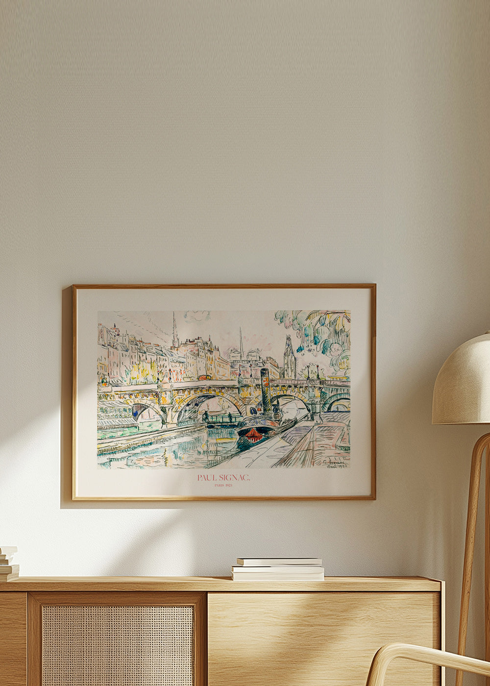 Kökskonst: Pont Neuf bogserbåt i tusch och akvarell – Product3