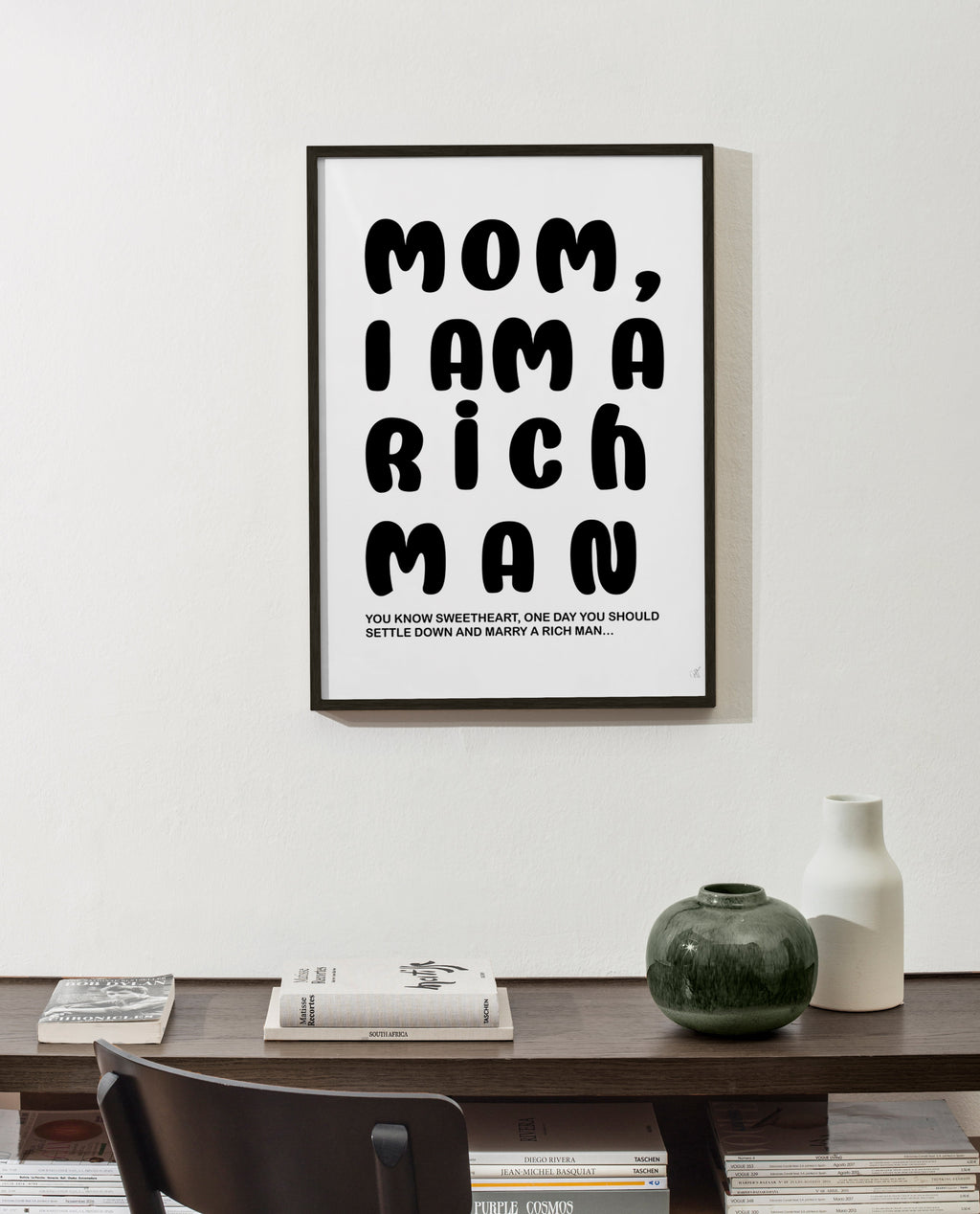 Typografisk illustration med humoristisk text – Product1