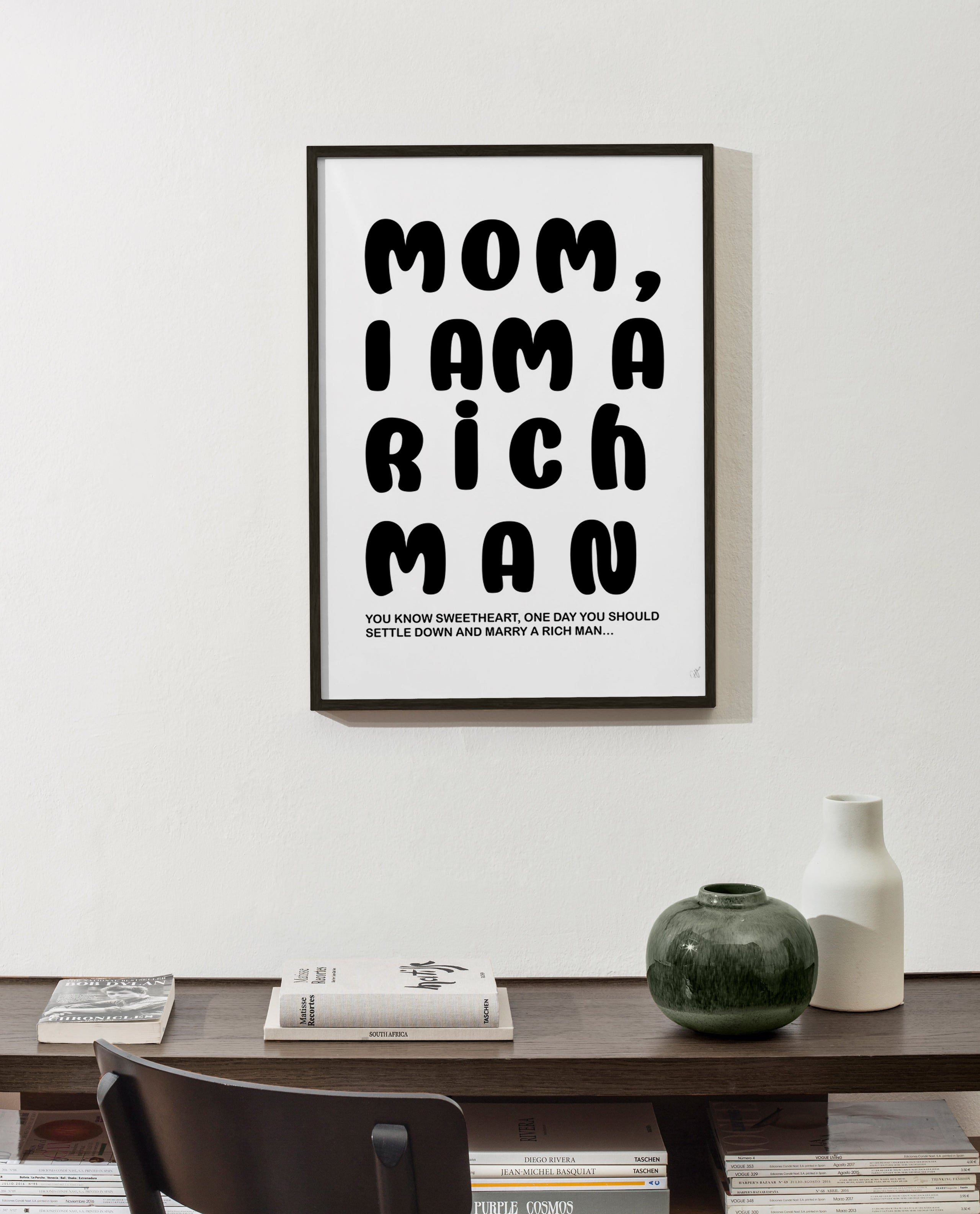 Typografisk illustration med humoristisk text – Product1