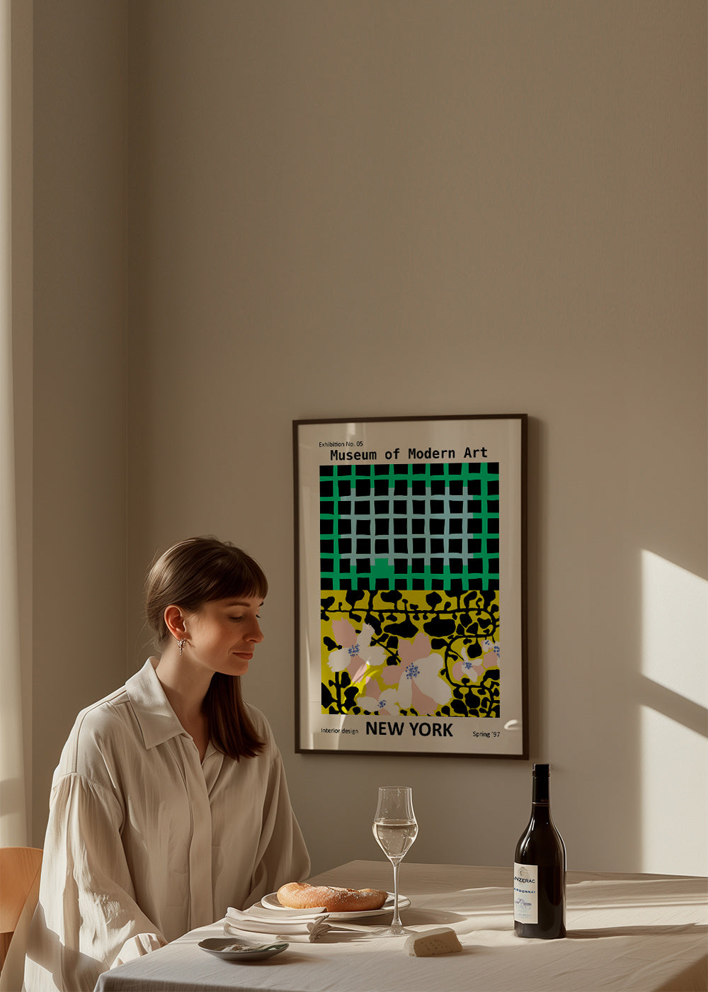 Stadsposter: New York typografiskt tryck med blommotiv – Product3