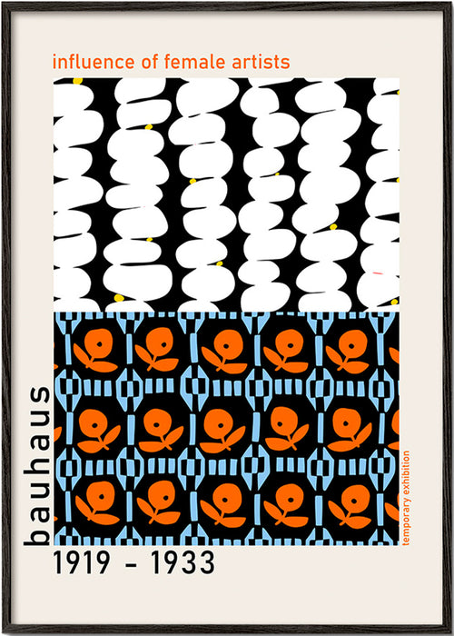 Bauhaus vintageposter med geometriska motiv – Black Frame