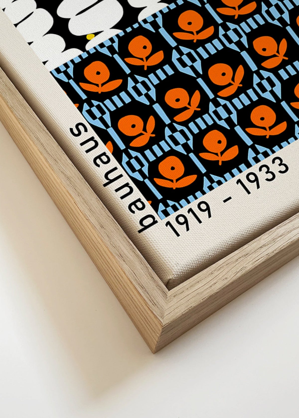 Bauhaus vintageposter med geometriska motiv – Canvas detail