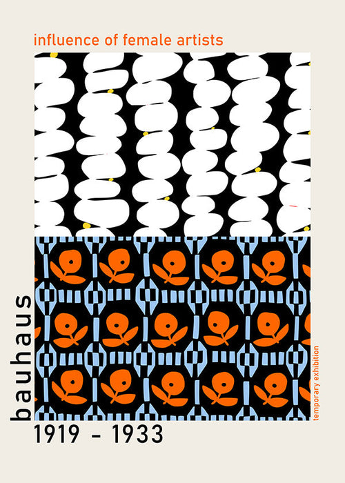 Bauhaus vintageposter med geometriska motiv
