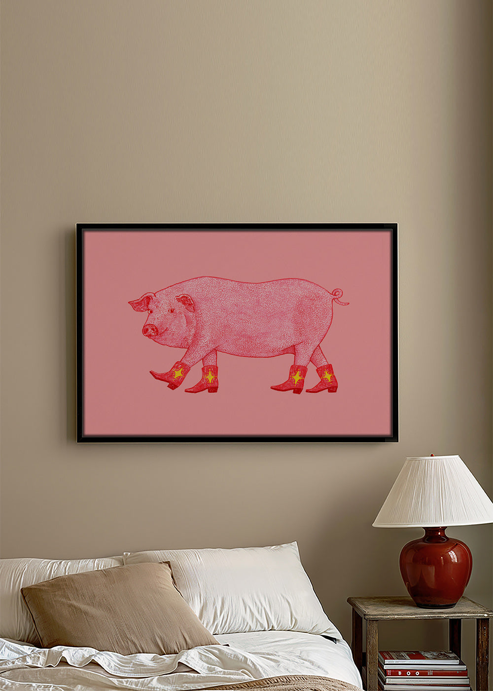 Illustration gris cowgirl – Canvas2