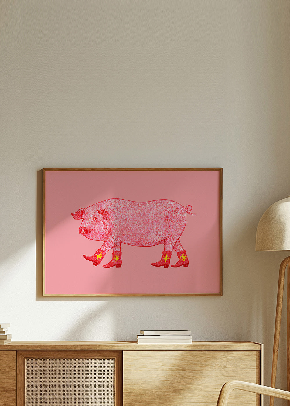 Illustration gris cowgirl – Product1