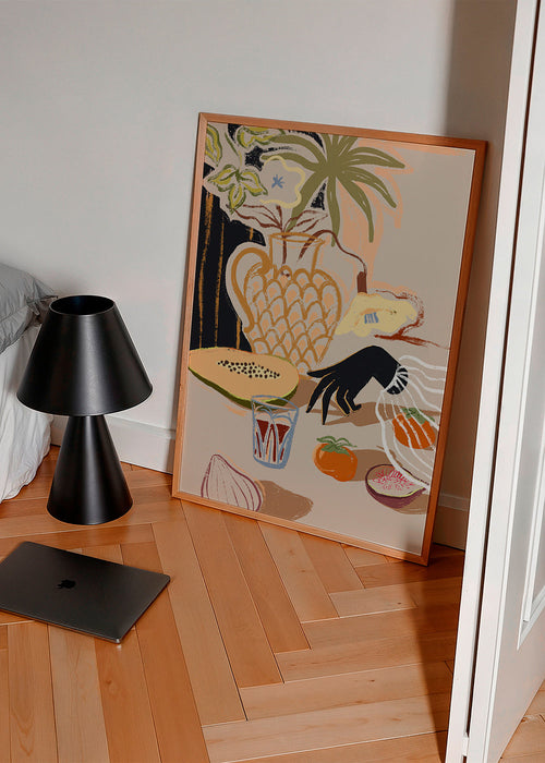 Kökskonst med tropisk frukt och vas – Product1