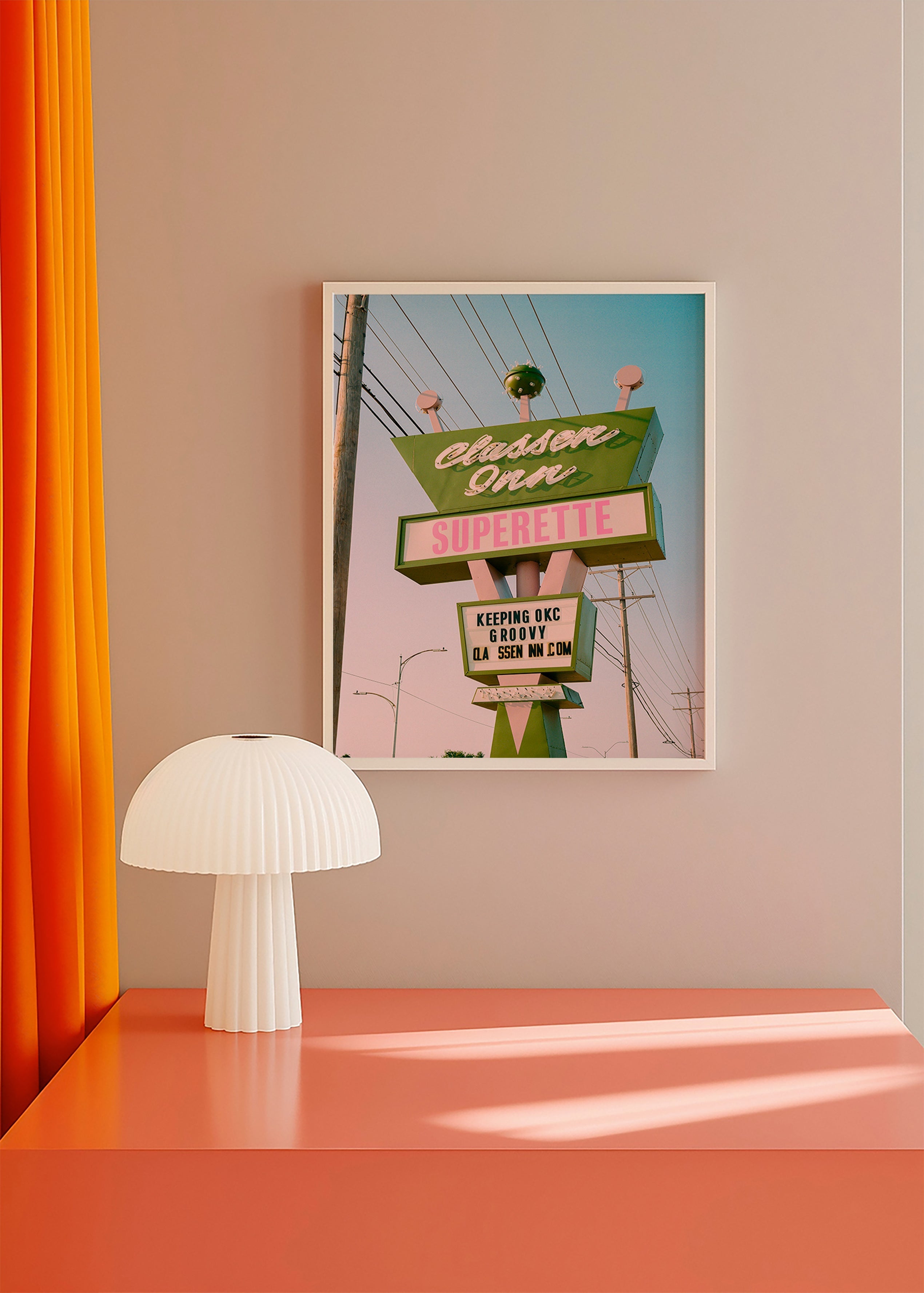 Vintage skylt foto grön och rosa – Product3