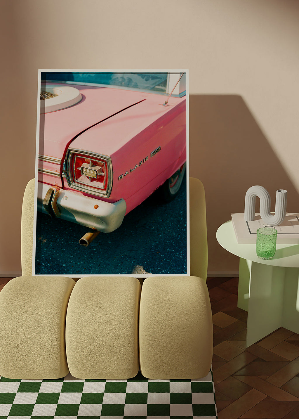 Vintage bil rosa affisch – Product2