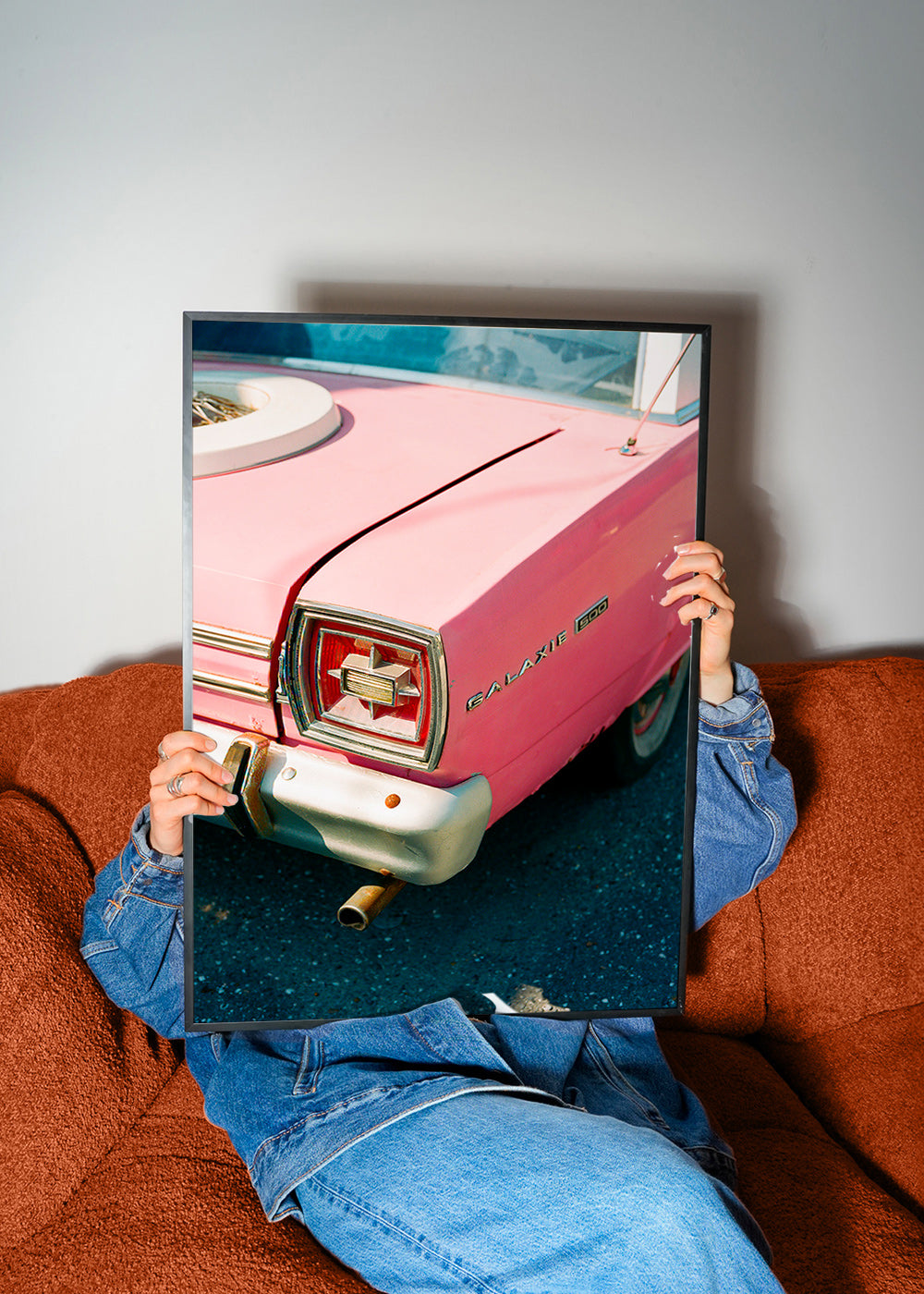 Vintage bil rosa affisch – Product3