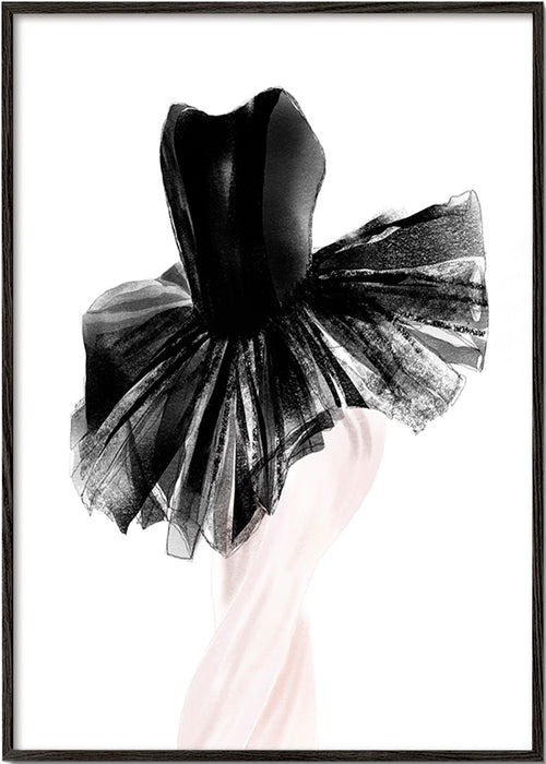 Fotografi av ballerina i svart tutu – Black Frame