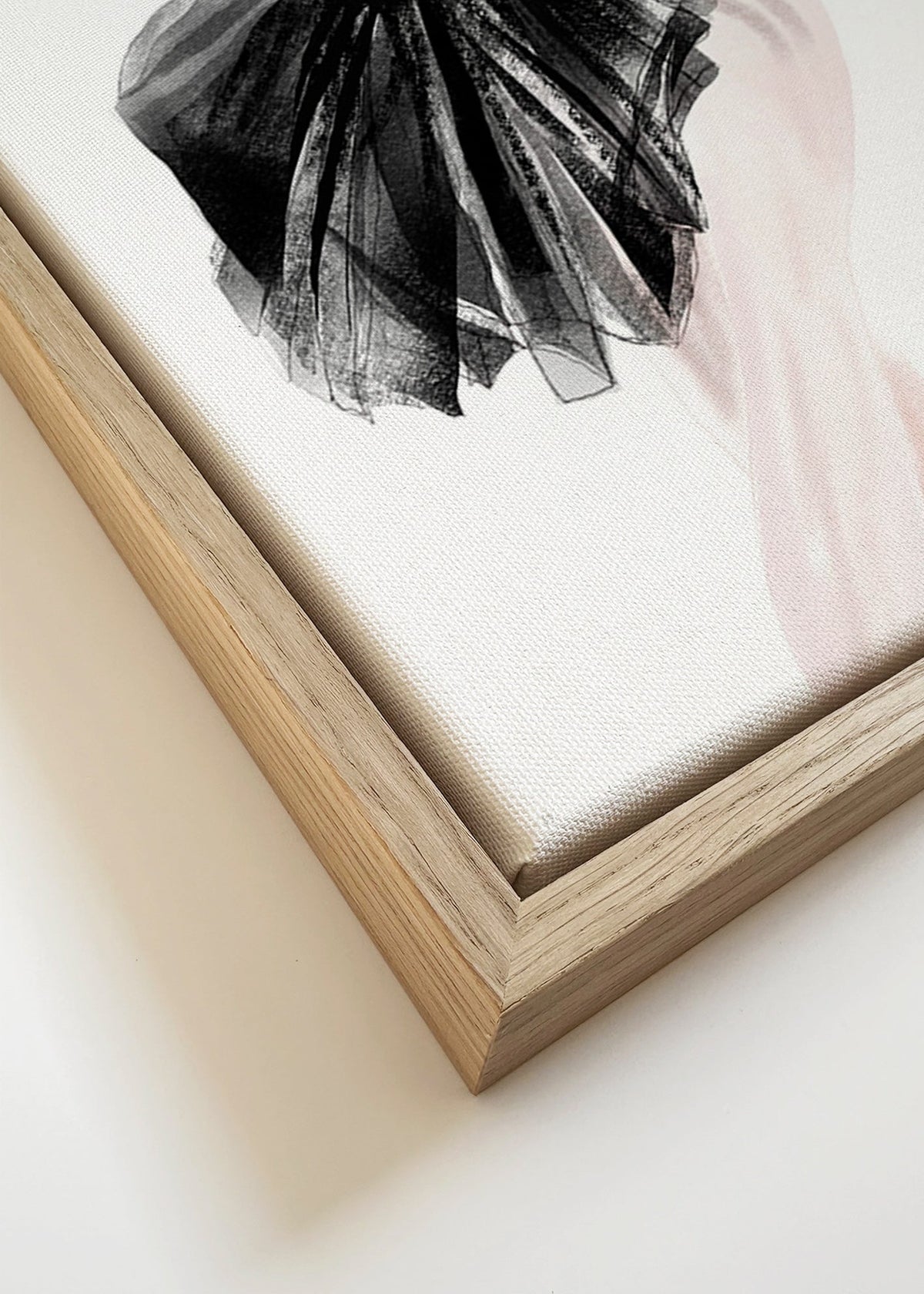 Fotografi av ballerina i svart tutu – Canvas detail