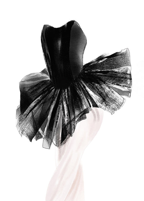 Fotografi av ballerina i svart tutu
