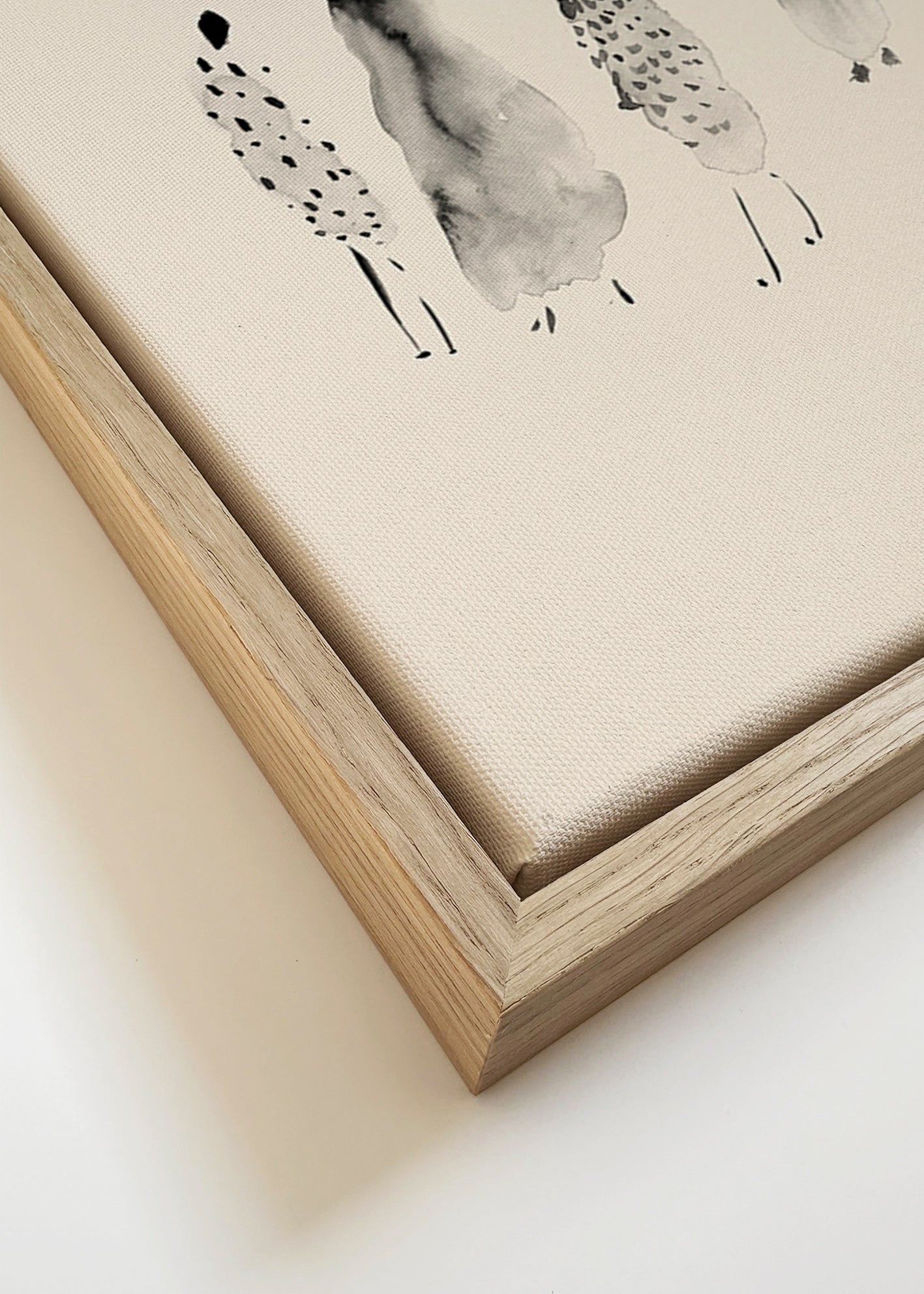 Illustration av bläckfigurer minimalistisk – Canvas detail