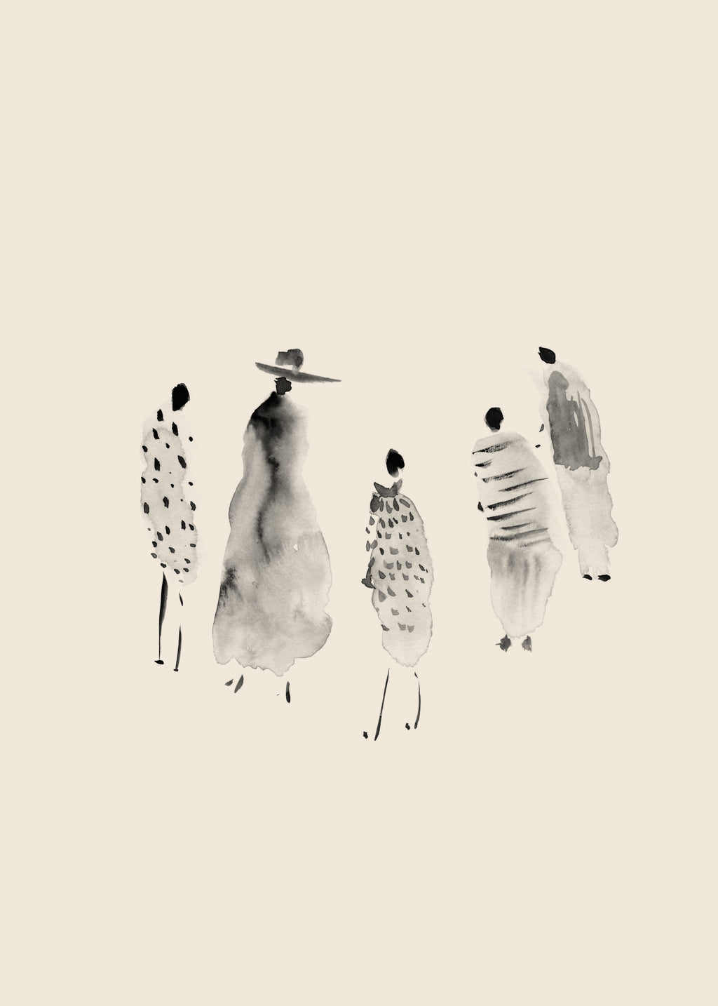 The People Going Out - Unframed art print