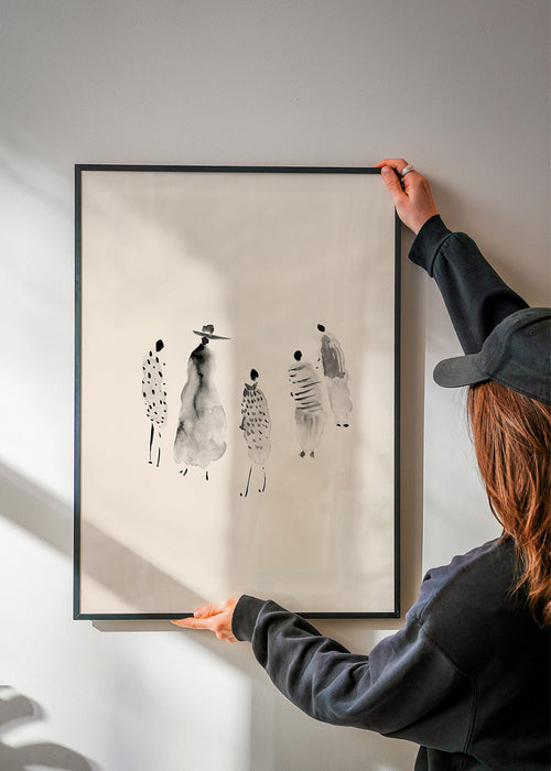 Illustration av bläckfigurer minimalistisk – Product1