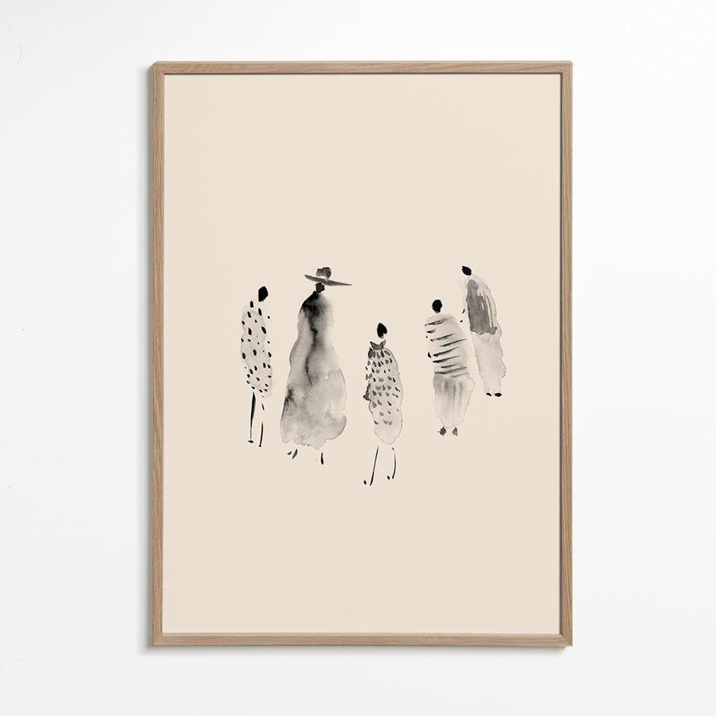Illustration av bläckfigurer minimalistisk – Oak Frame