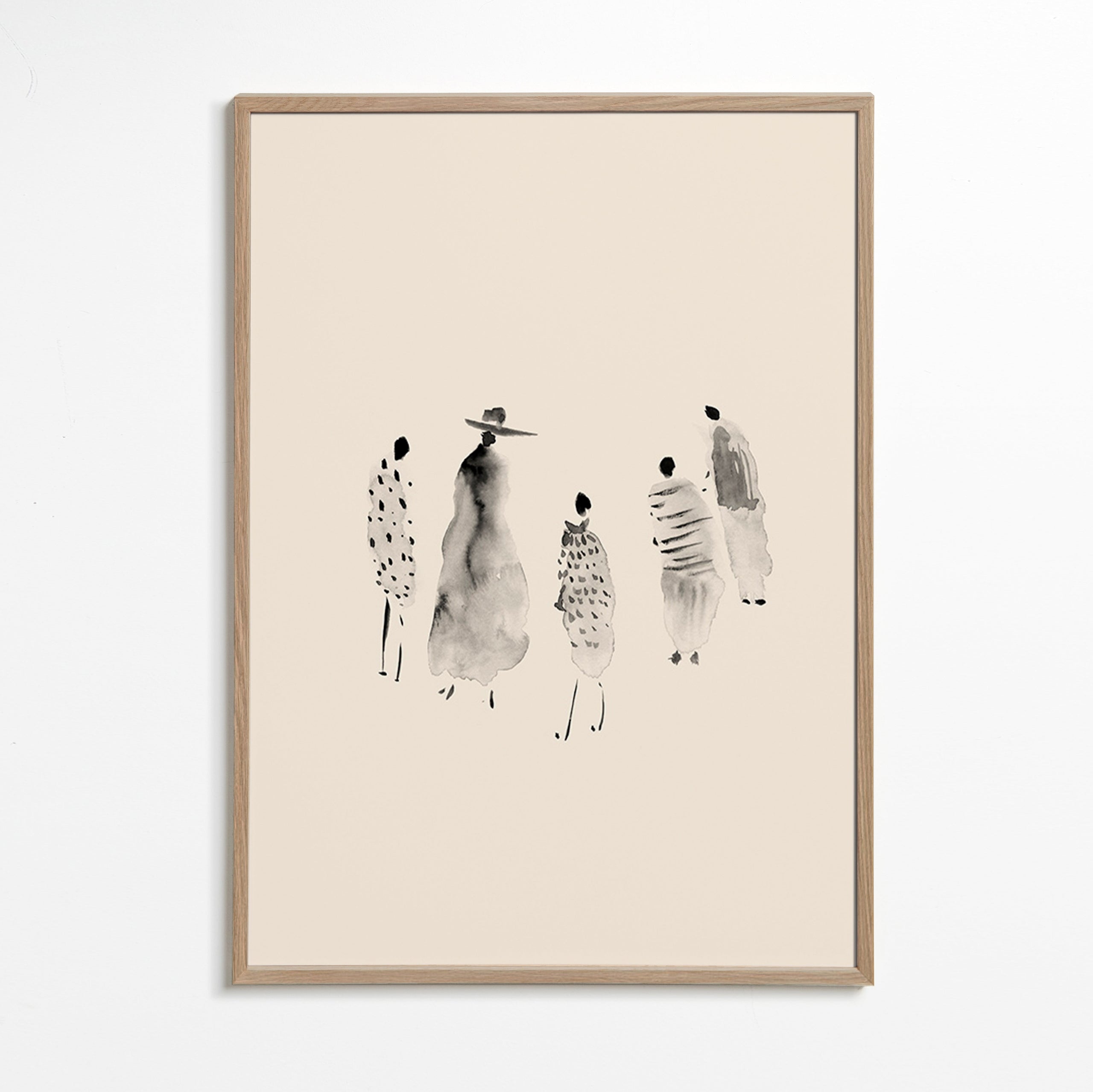 Illustration av bläckfigurer minimalistisk – Oak Frame
