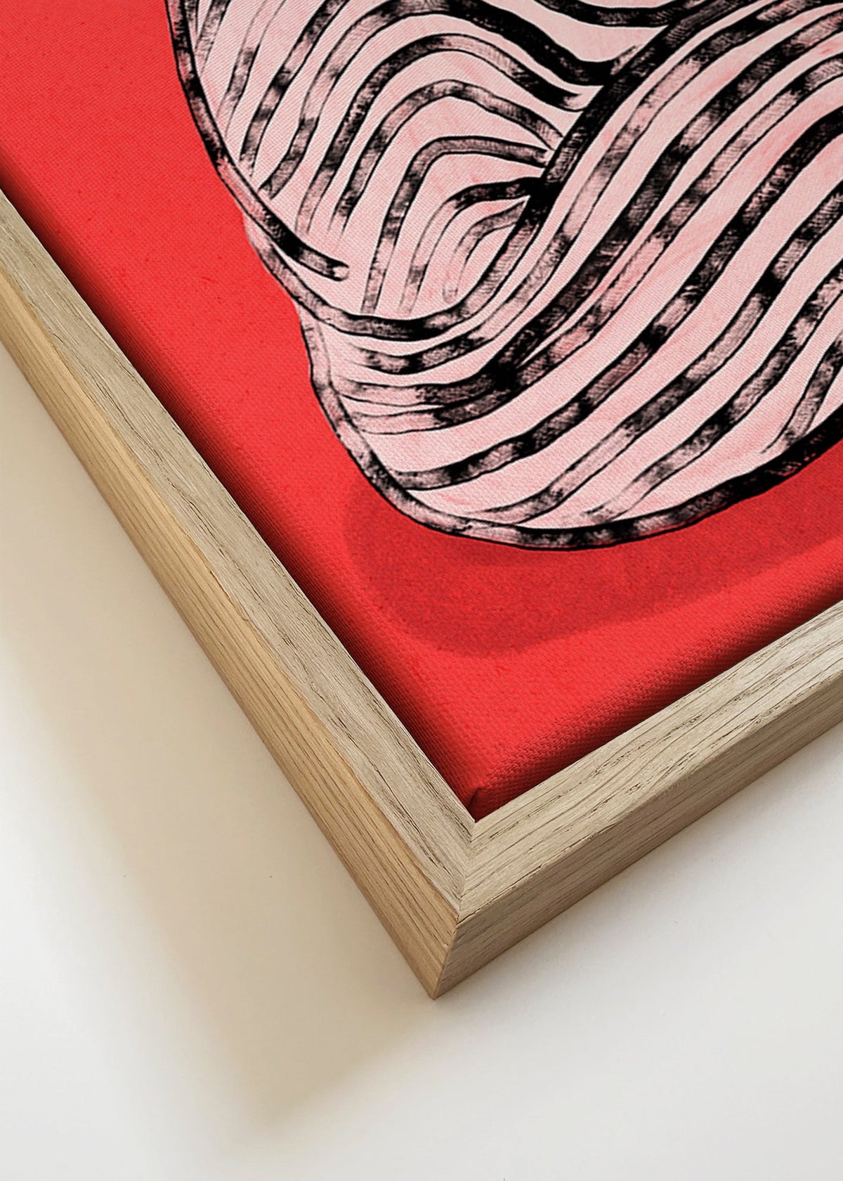 Affisch randig katt – Canvas detail