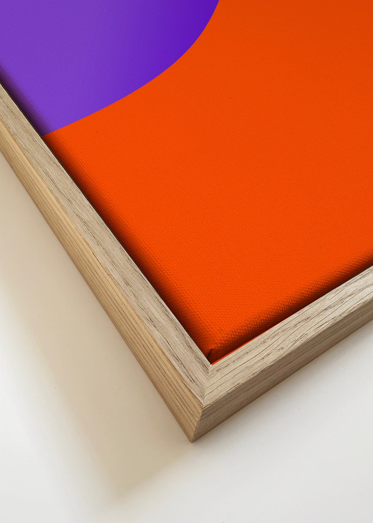 Floating - Framed canvas detail