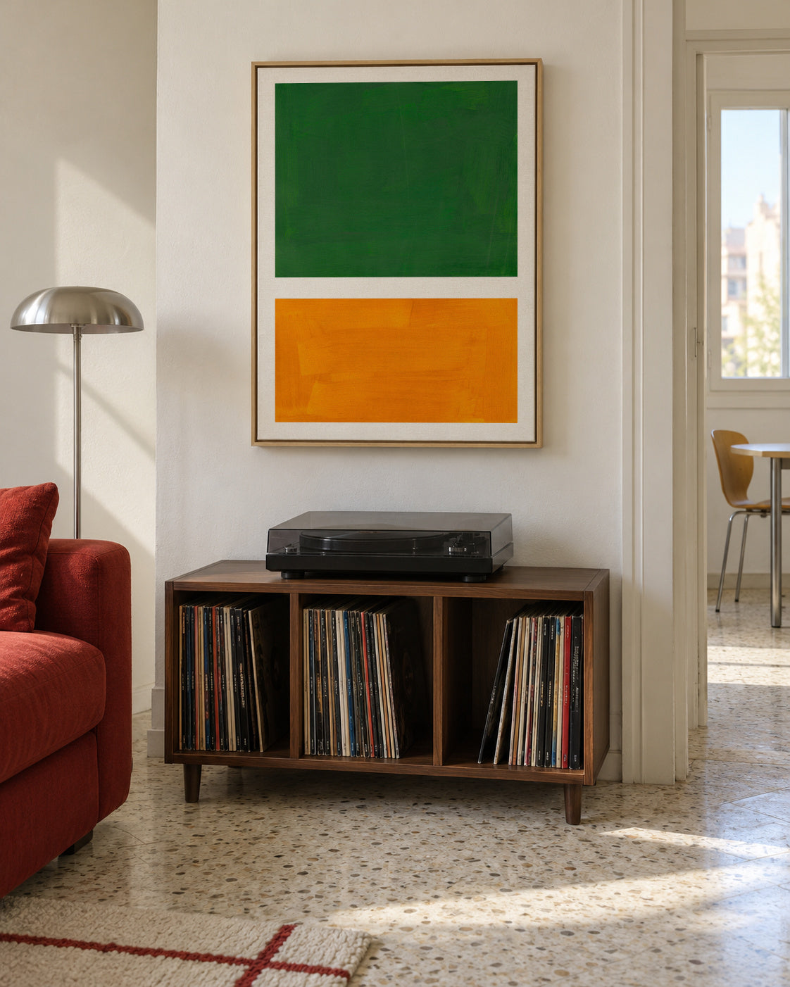 Colourfield 11 - Framed canvas in an interior
