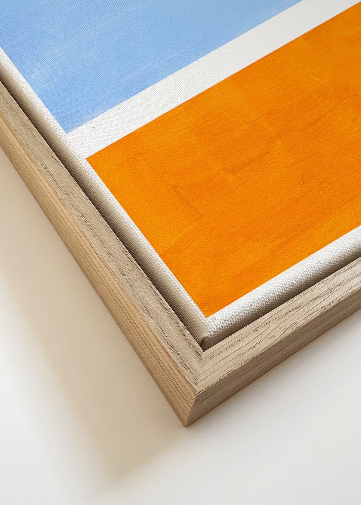 Abstrakt konst med färgblock – Canvas detail