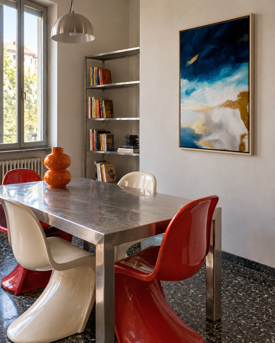 172 - Framed canvas in an interior