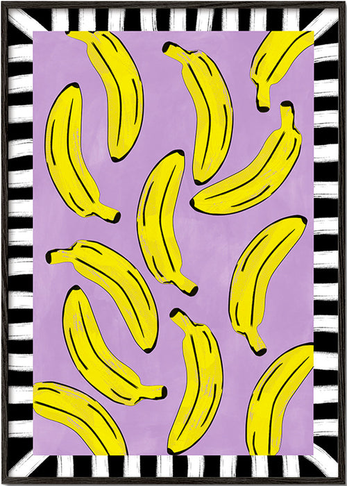 Kökskonst med gula bananer – Black Frame