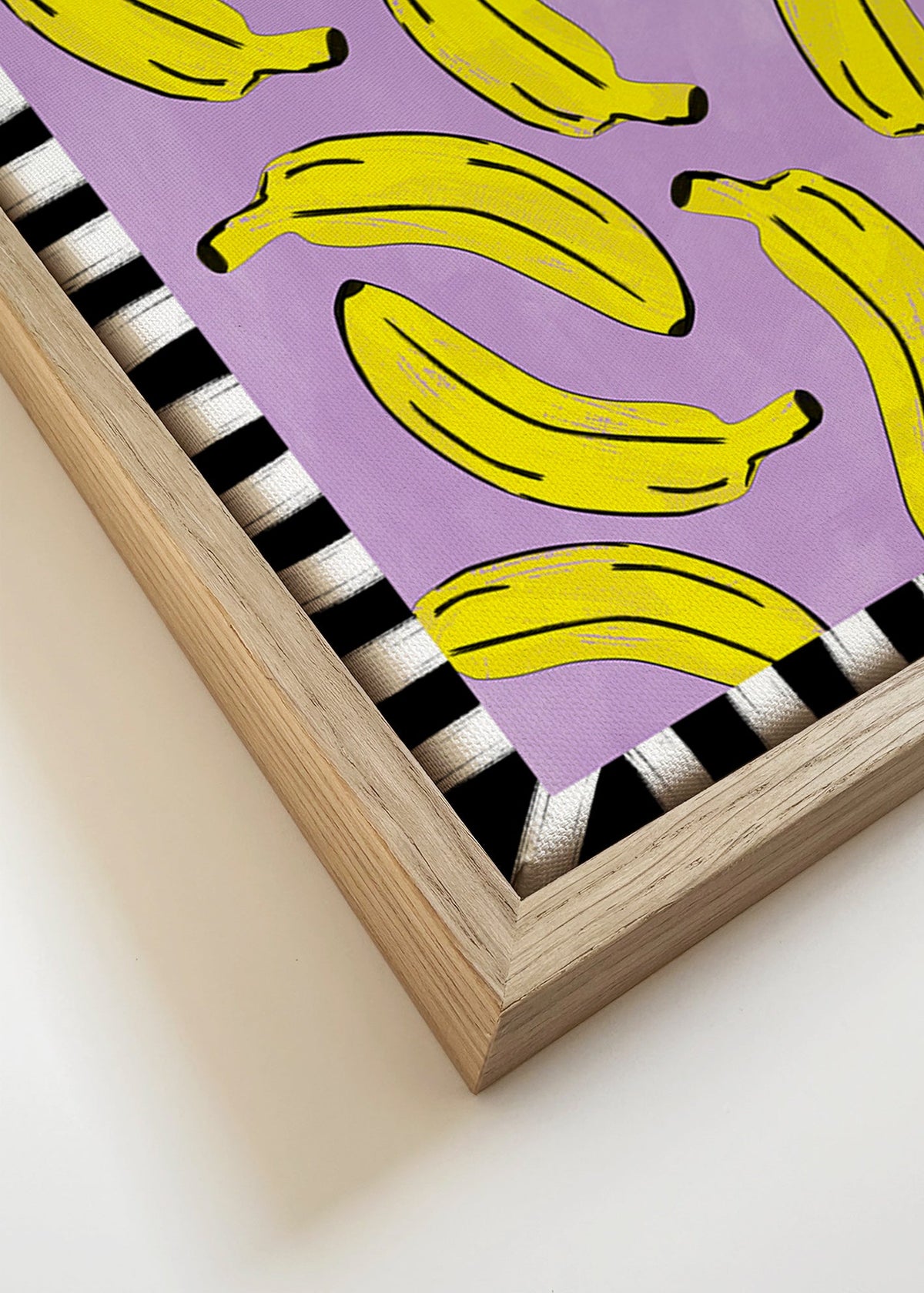 Kökskonst med gula bananer – Canvas detail