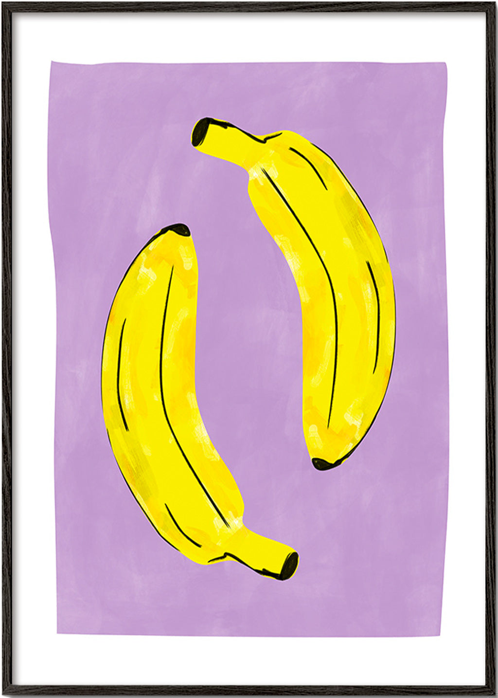 Kökskonst med gula bananer – Black Frame