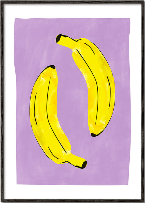 Kökskonst med gula bananer – Black Frame