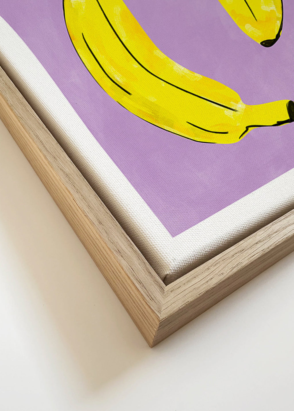 Kökskonst med gula bananer – Canvas detail