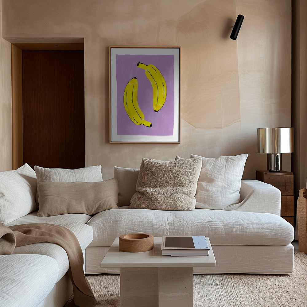 Kökskonst med gula bananer – Canvas1