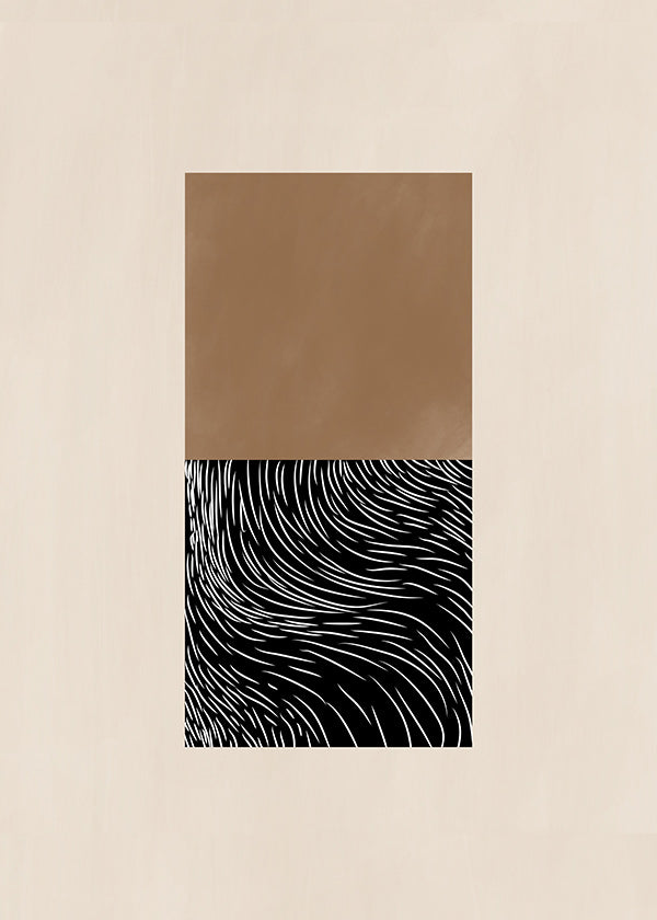 Geometrisk tavla med två texturerade block