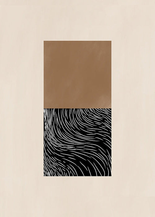 Geometrisk tavla med två texturerade block