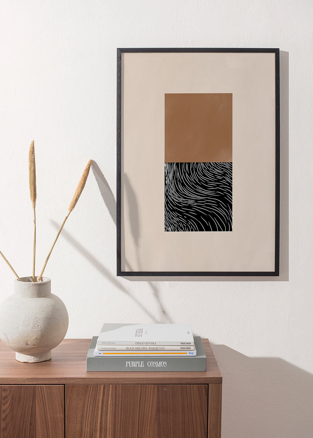 Geometrisk tavla med två texturerade block – Product1