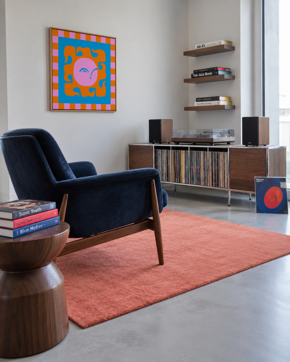 Sun Playful Gaze - Framed canvas in an interior