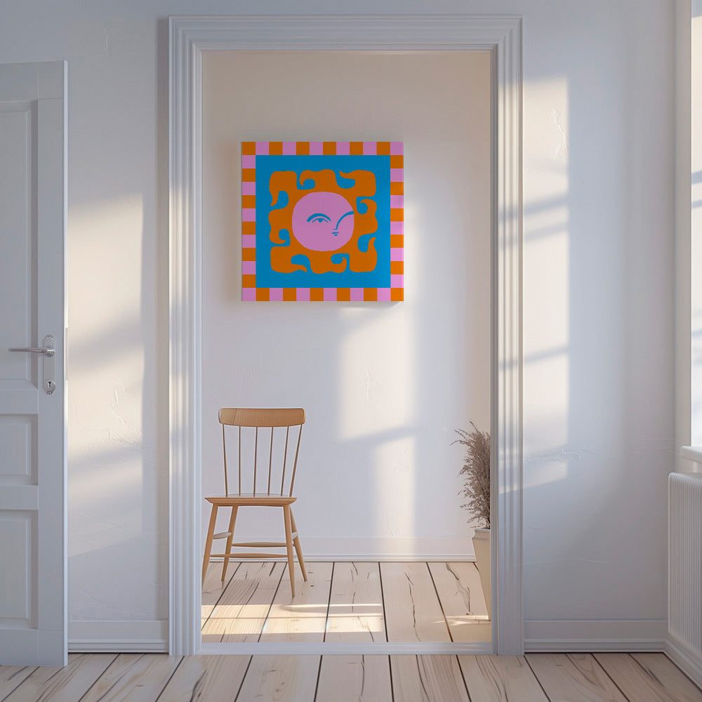 Lekfull solillustration – Canvas