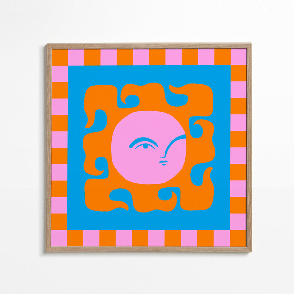 Lekfull solillustration – Oak Frame