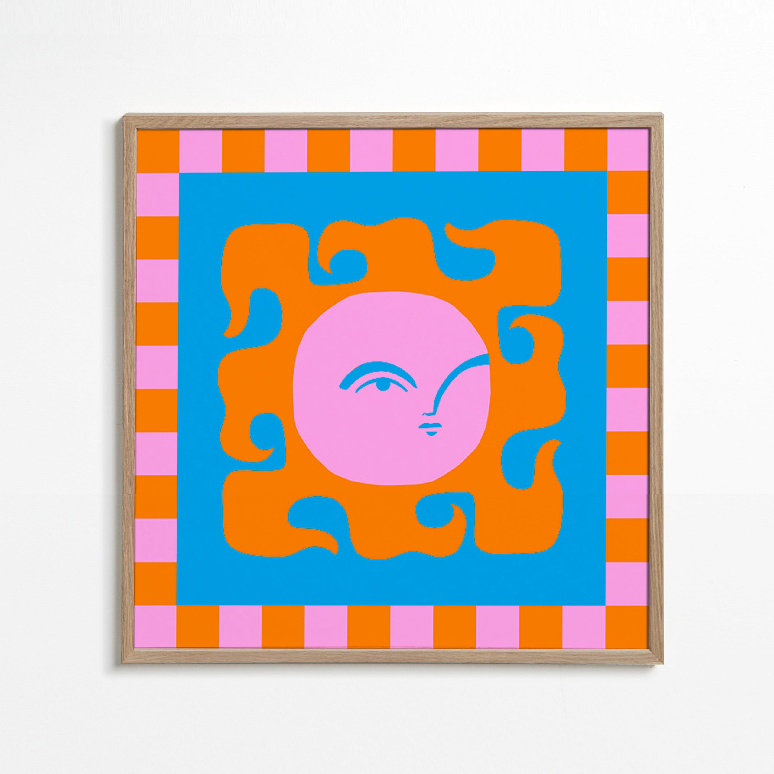 Lekfull solillustration – Oak Frame