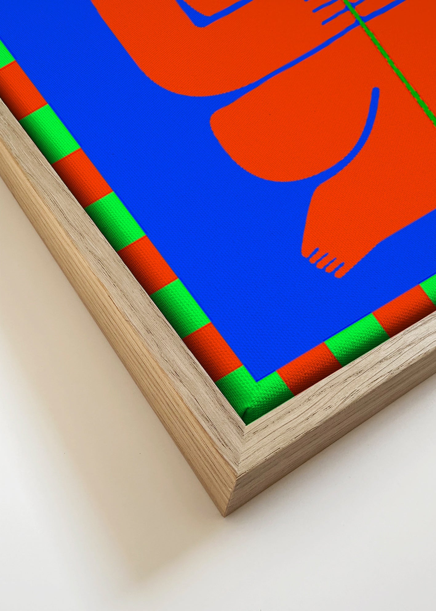Illustration av figur som håller en blomma – Canvas detail